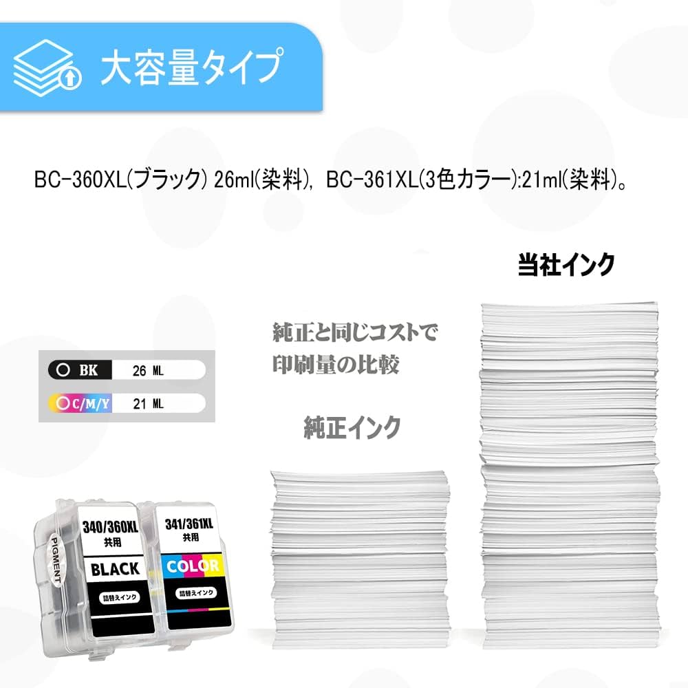 キャノン純正インクカートリッジ　BC-360XL BC-361XL 各2個セット Amazon.co.jp: 【純正品 2個セット】 キヤノン インク